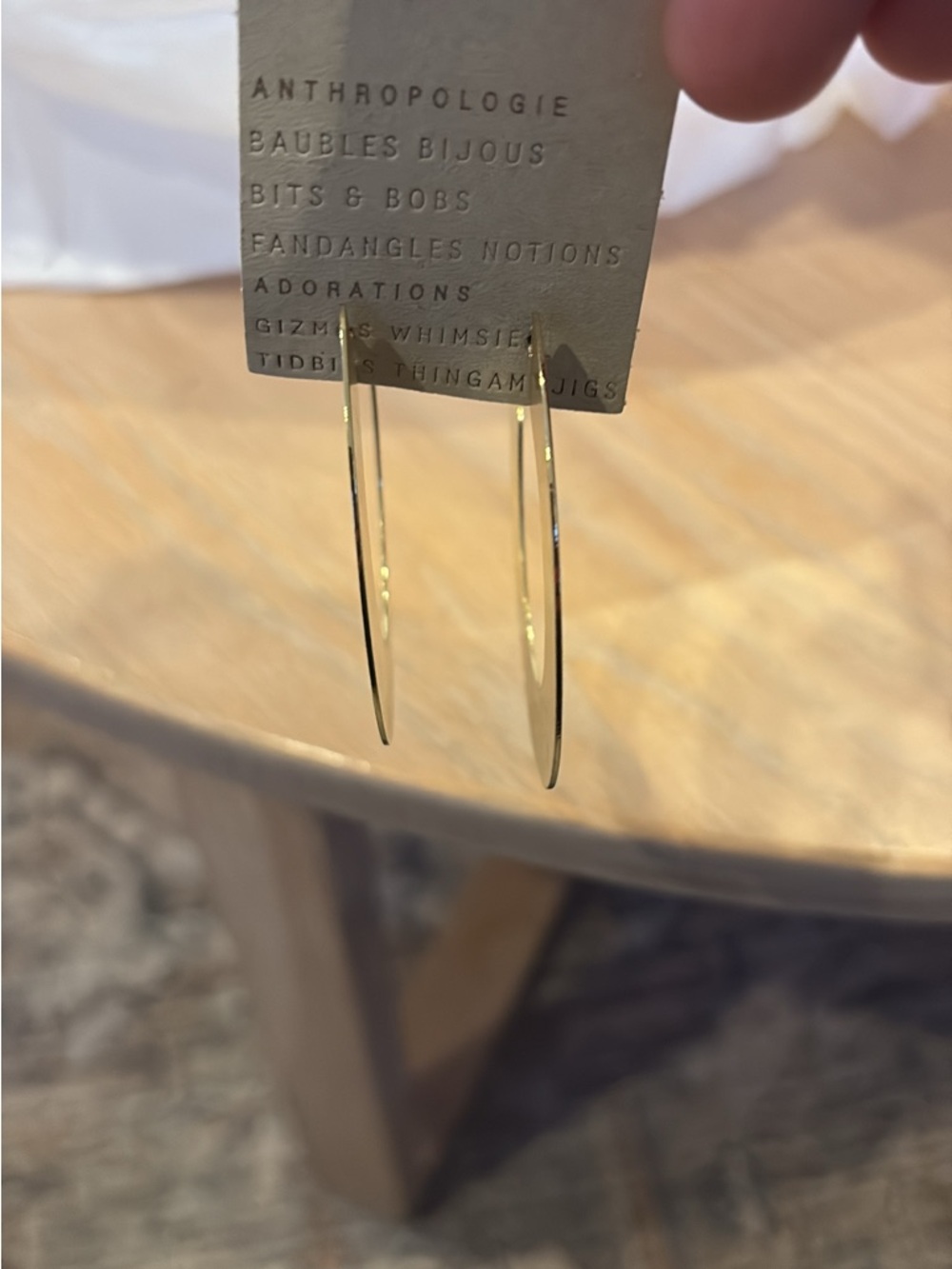 Maeve Gold Thin Hoop Threader Earrings